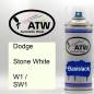 Preview: Dodge, Stone White, W1 / SW1: 400ml Sprühdose, von ATW Autoteile West.
